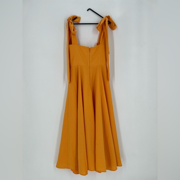 House Of Cb Alicia Strap Ties Corset Tangerine Midi Sundress - Picture 9 of 10